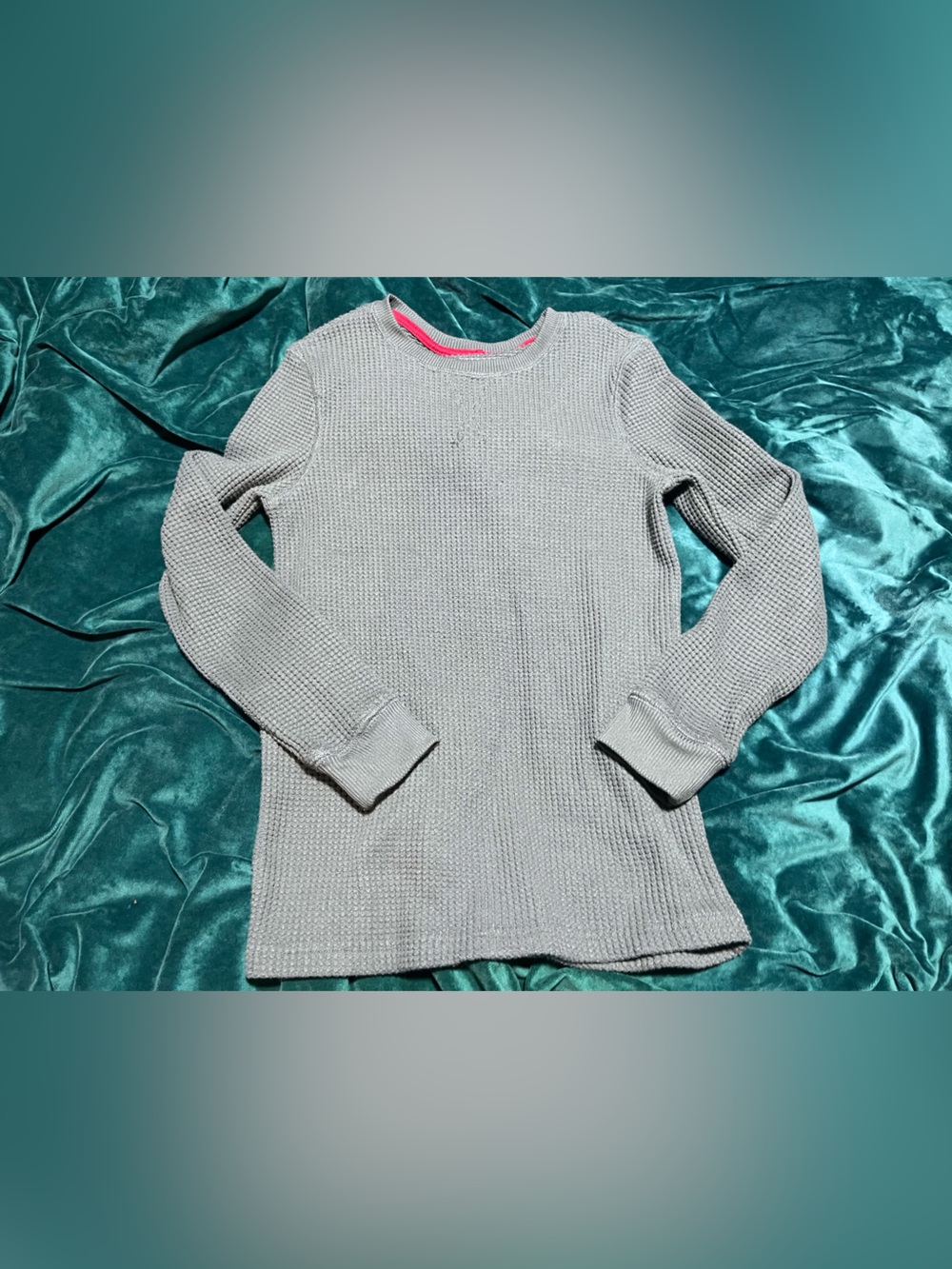 🕸️ (10 for $10) Sonoma Light Gray Long Sleeve Waffle Knit Top